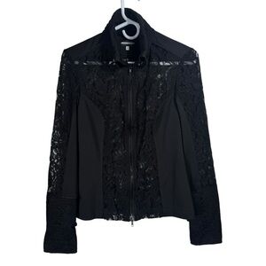 Anatomie Black Lace Full Zip Jacket, Size S